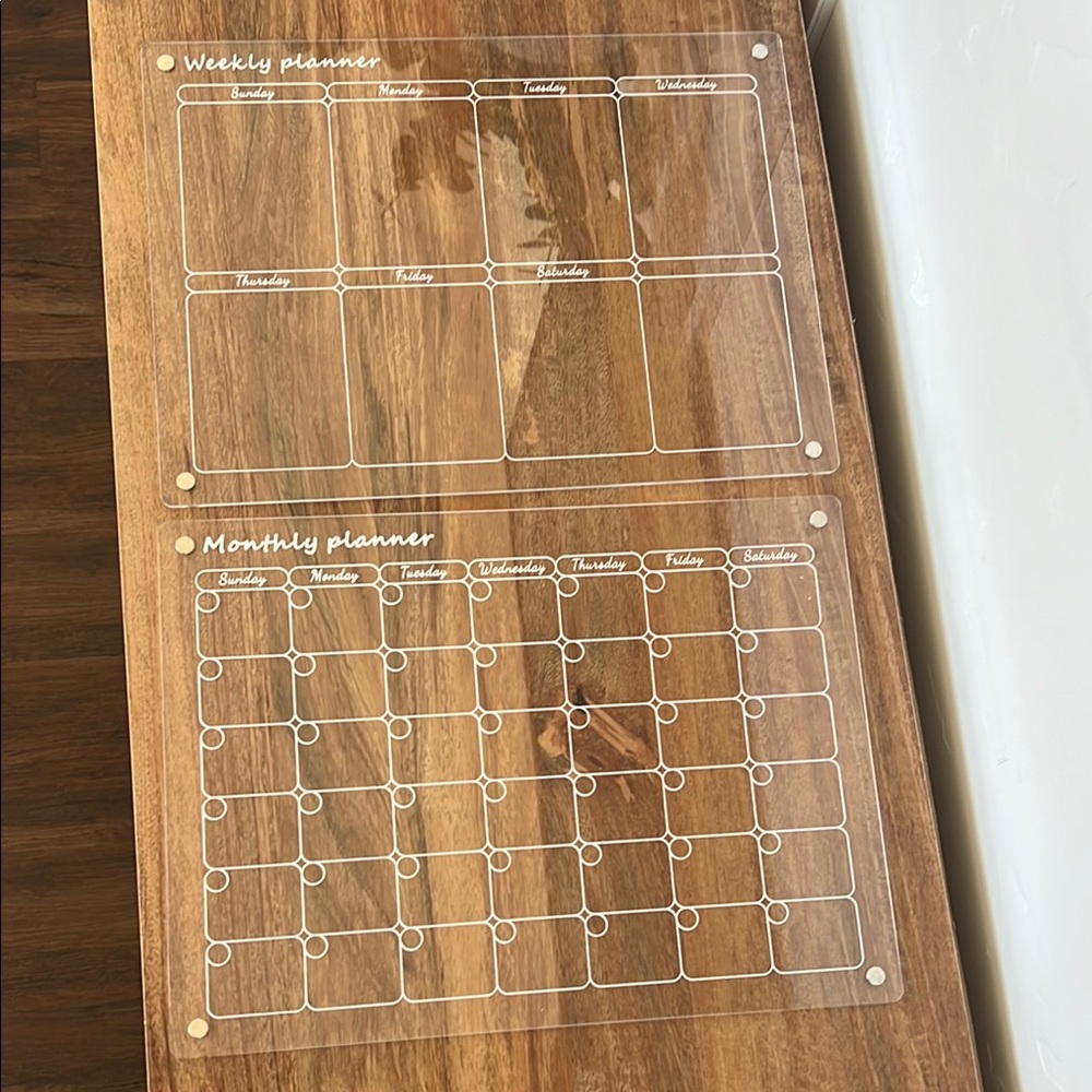 Acrylic magnetic planner set